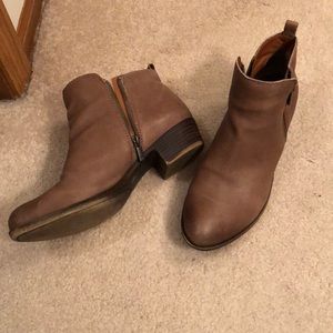 Lucky Brand brown leather booties
